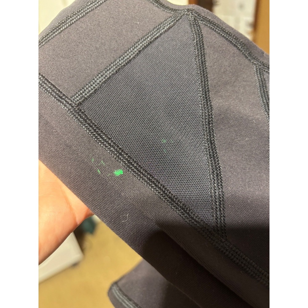 Lululemon Pants Womens 4 Black Mesh Panel Moto High Rise Leggings Yoga Athletic - Picture 6 of 6